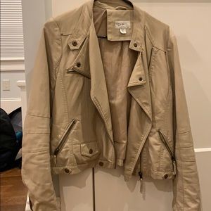 thick nice leather ish jacket